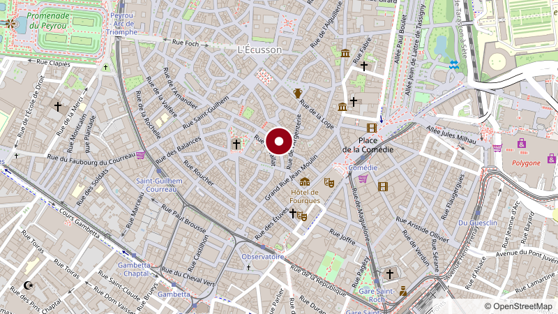 Position de Nina Café sur la carte, Écusson · Centre historique